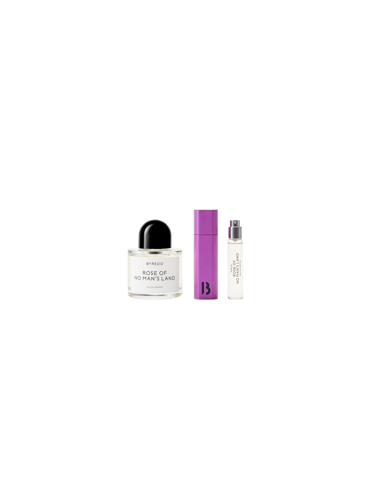 Byredo Set Rose Of No Man`s Land Eau de Parfum 100ml con Rose Of No Man`s Land Eau de Parfum 12ml e Custodia in Pelle